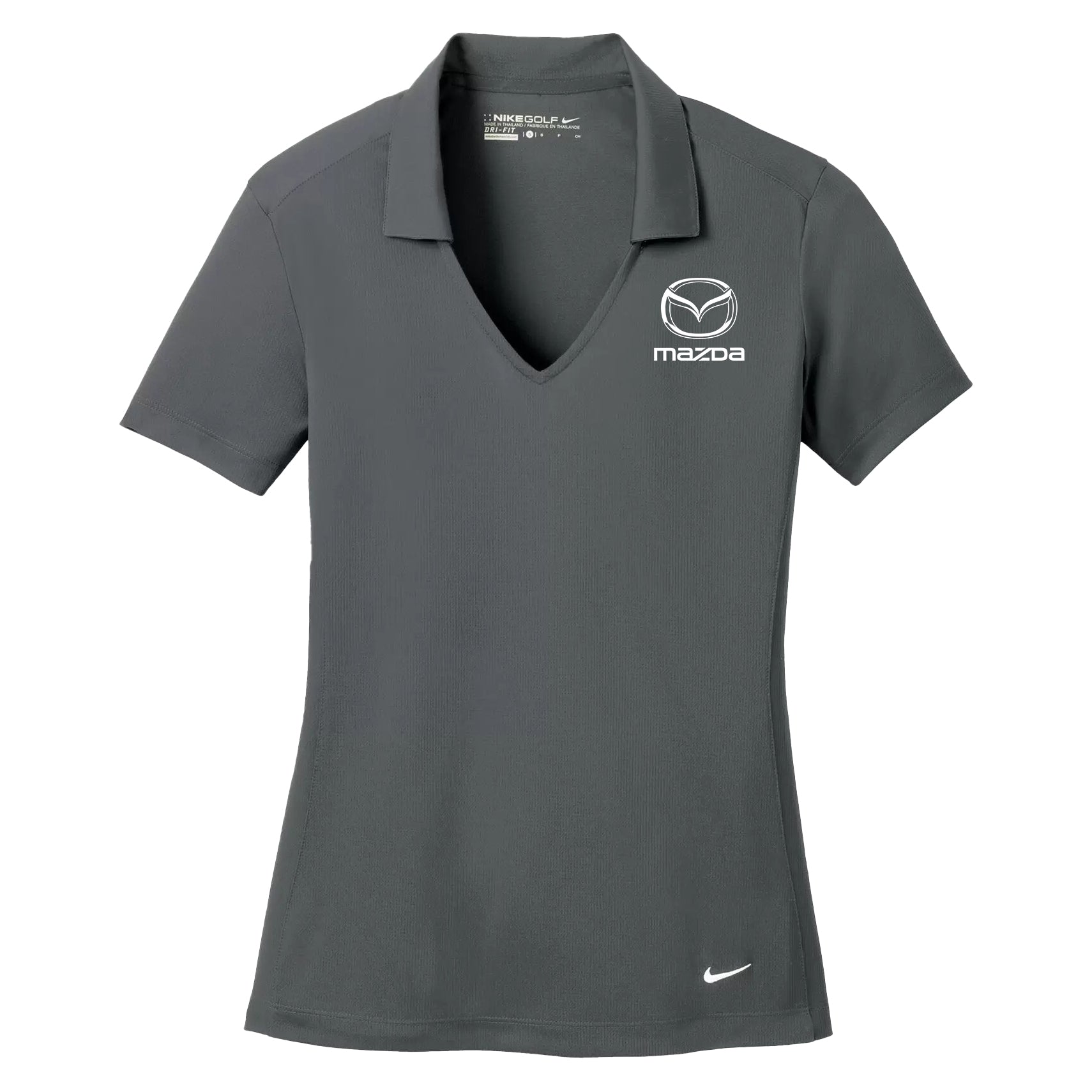 PREORDER Mazda × NIKE Dri-FIT Vertical Mesh Polo in Anthracite (Grey) | Women's