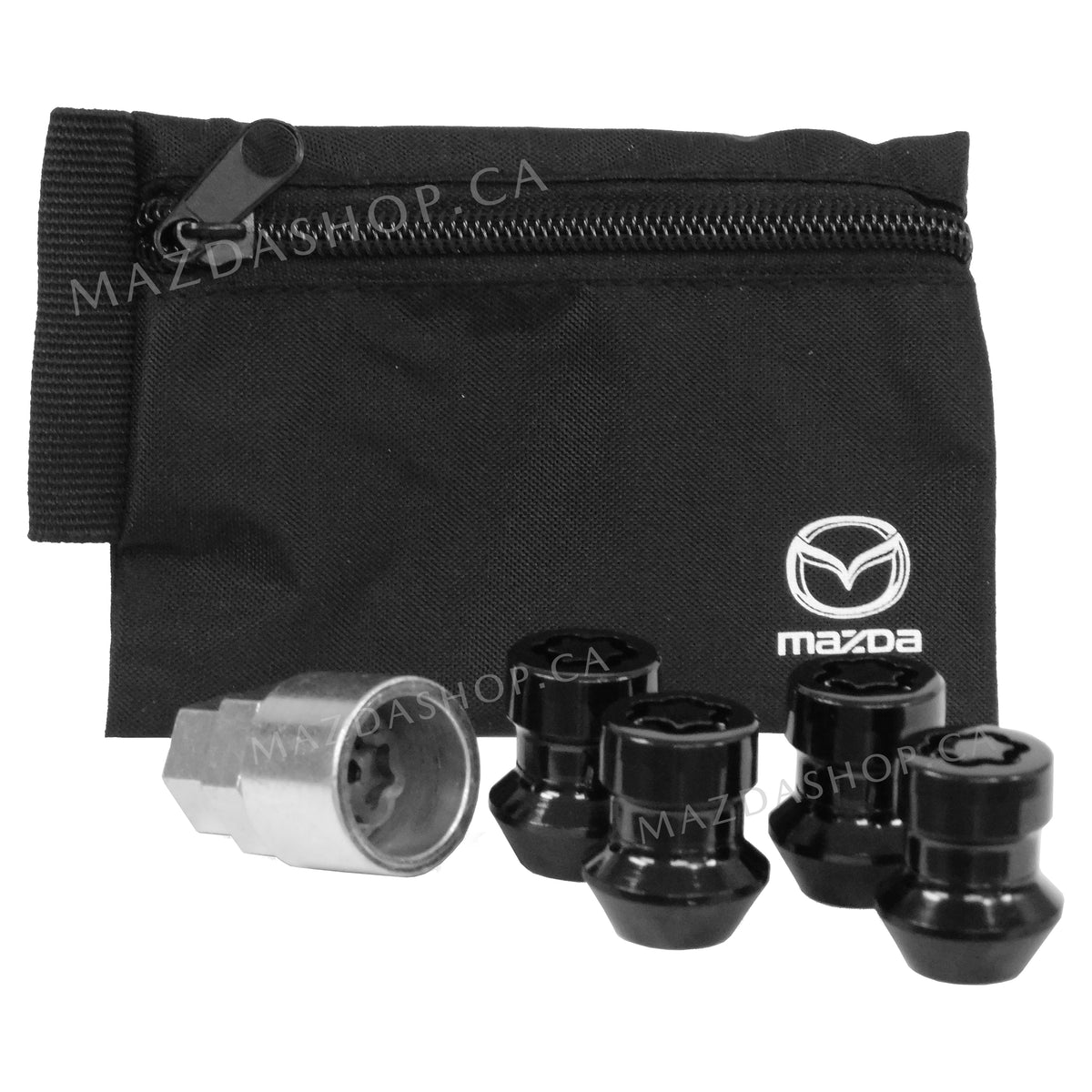 Wheel Locks in Gloss Black (17mm &amp; 21mm) | Mazda