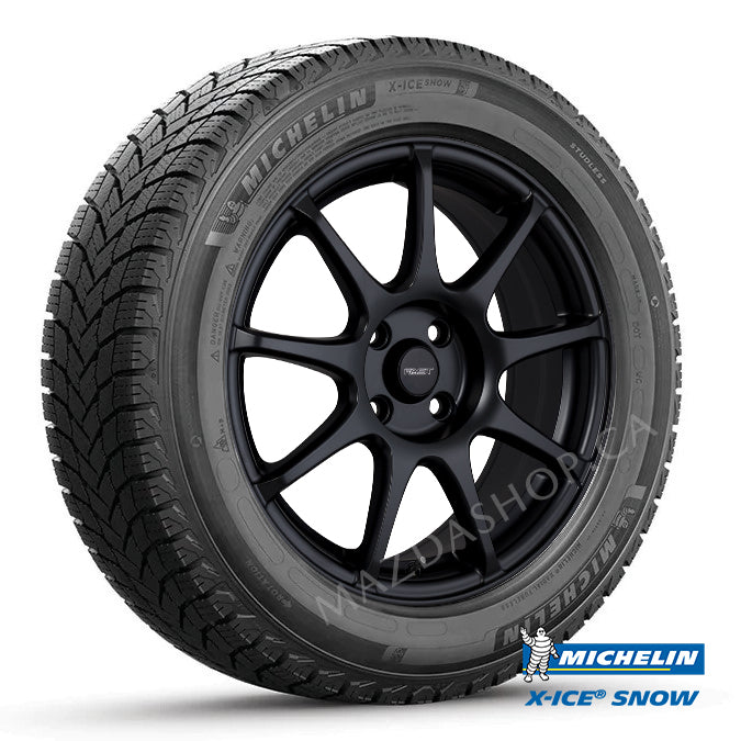 Michelin tire on a white background with X-ICE SNOW branding.