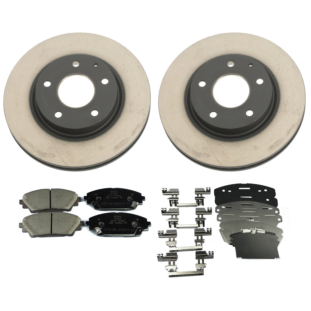Brake Package, Front: Pads, Rotors &amp; Attachment Kit | Mazda3 Sedan &amp; Hatchback, Mexico-Built (2019-2024)