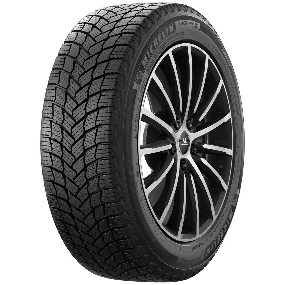 Car tire with Michelin logo on a white background