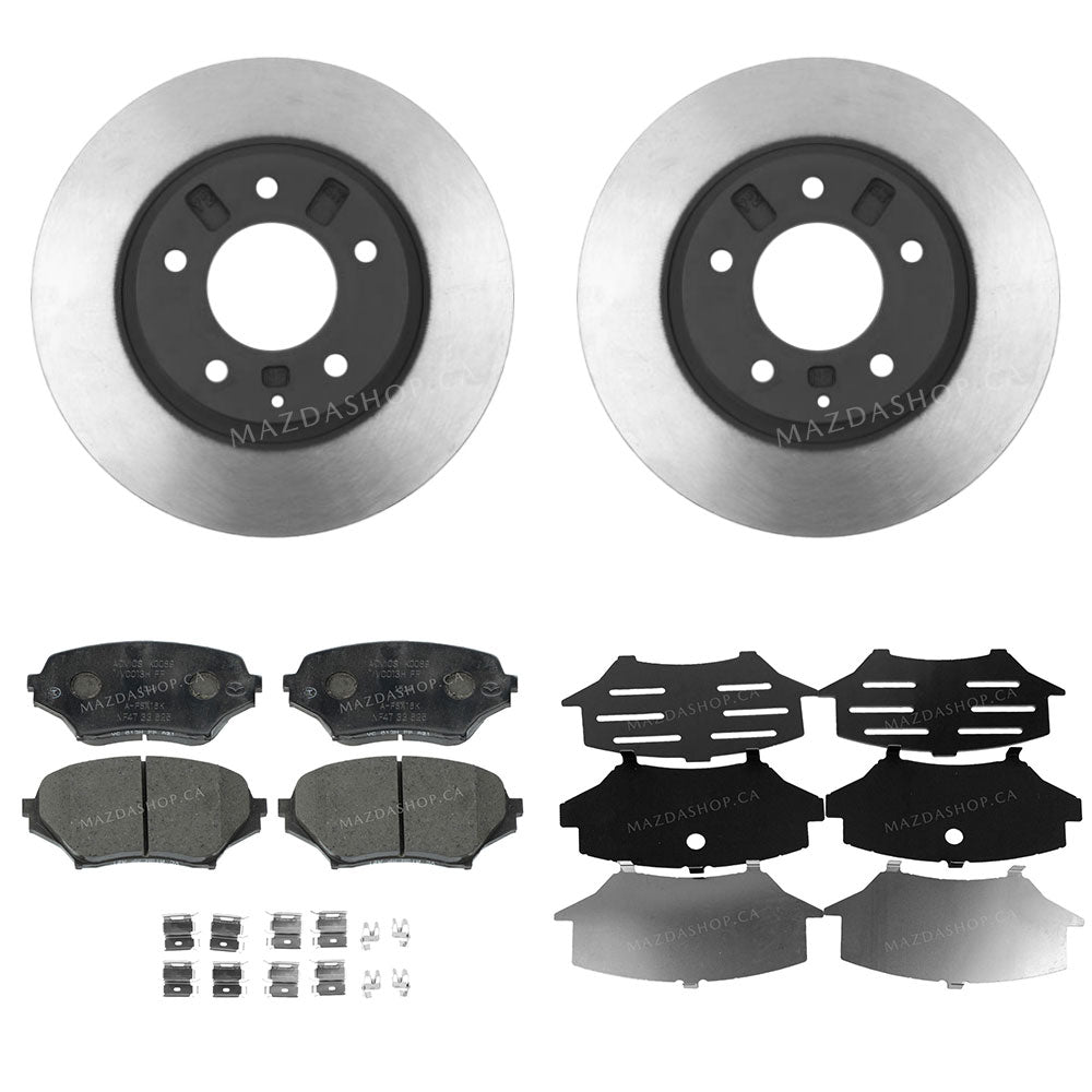 Brake Package, Front: Pads, Rotors &amp; Attachment Kit | Mazda MX-5 (2006-2015)