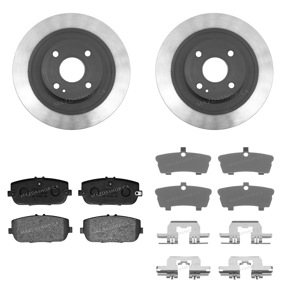 Brake Package, Rear: Pads, Rotors &amp; Attachment Kit | Mazda MX-5 (2016-2024)