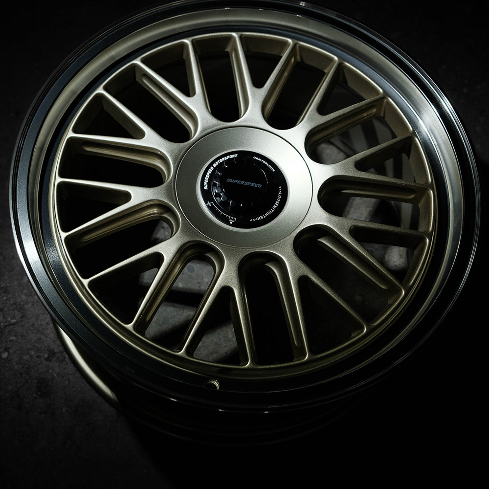 Superspeed FlowForm RF01 NEO Alloy Wheel (Machined Lip Gold) — 18", 19"