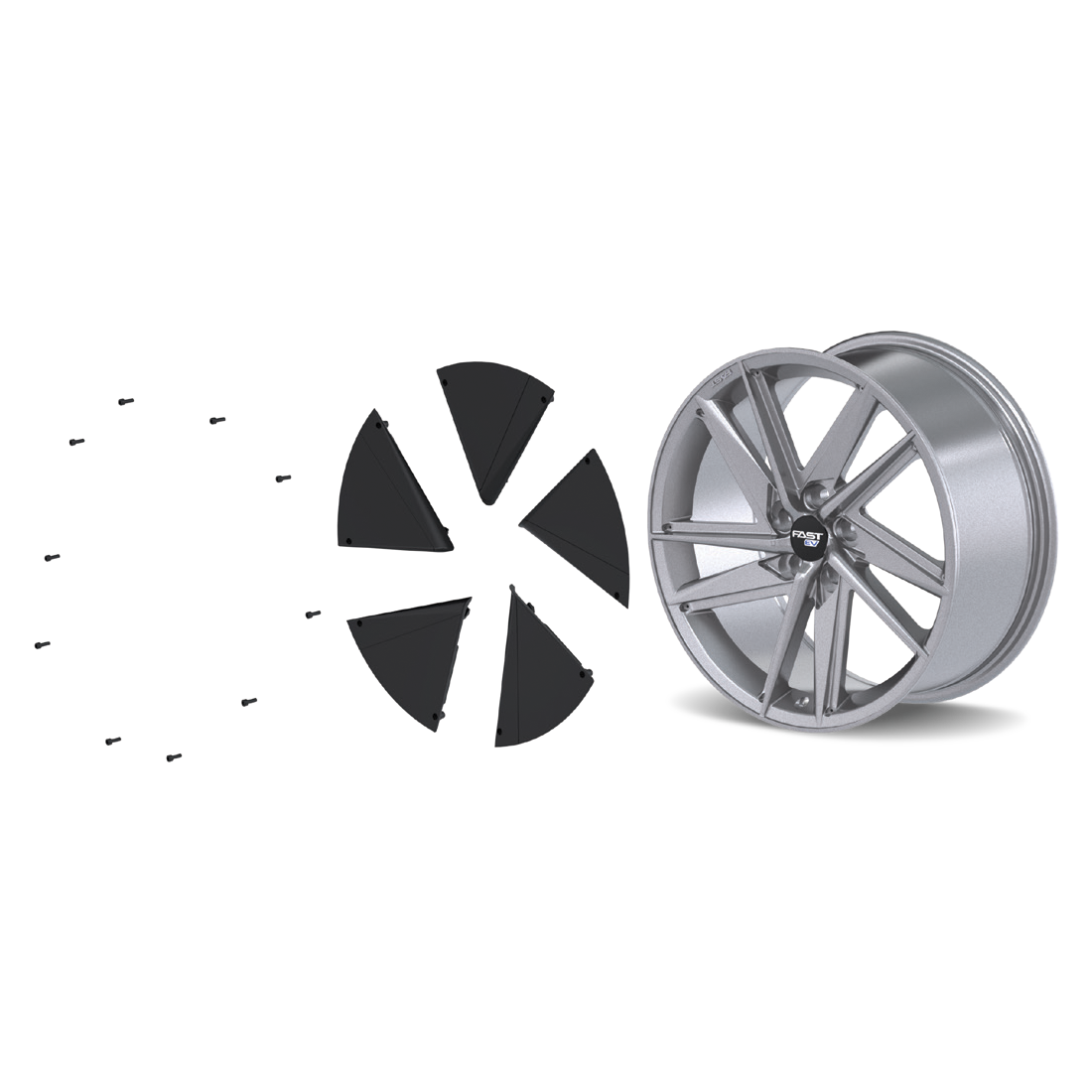 FastEV EV01(+) Alloy Wheel (Titanium) - 16", 17", 18", 19", 20"