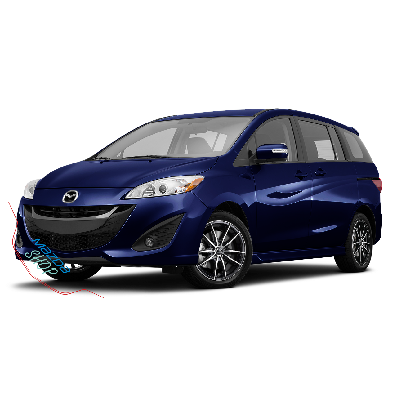 Mazda M010 Alloy Rims (Gloss Black with Machined Face) - 16"/17"