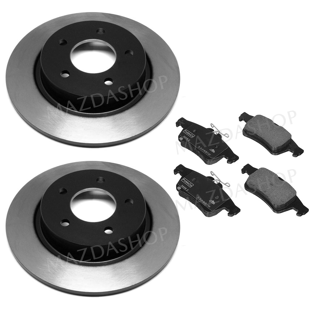 Rear Brake Package: Pads, Rotors | Mazda3 Sedan, Hatchback & Mazdaspeed3 (2004-2009)