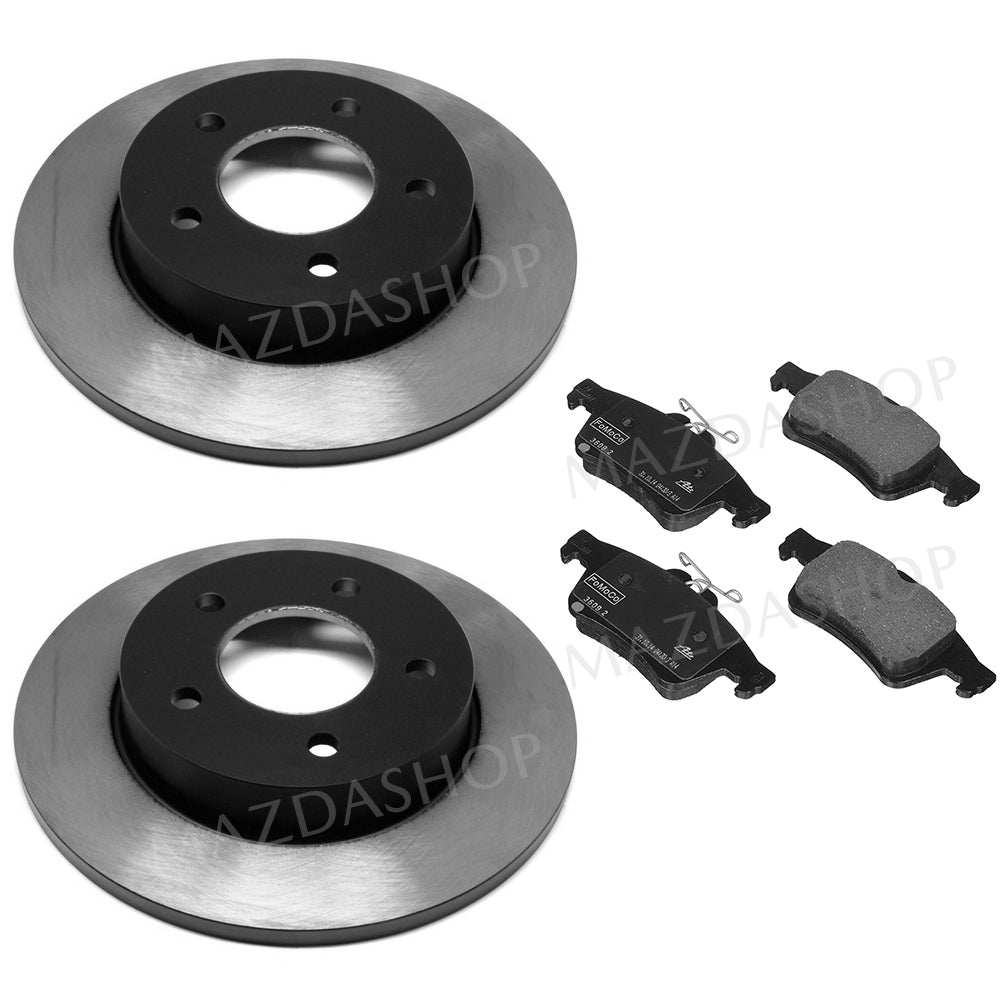 Rear Brake Package: Pads, Rotors | Mazda3 Sedan, Hatchback &amp; Mazdaspeed3 (2004-2009)