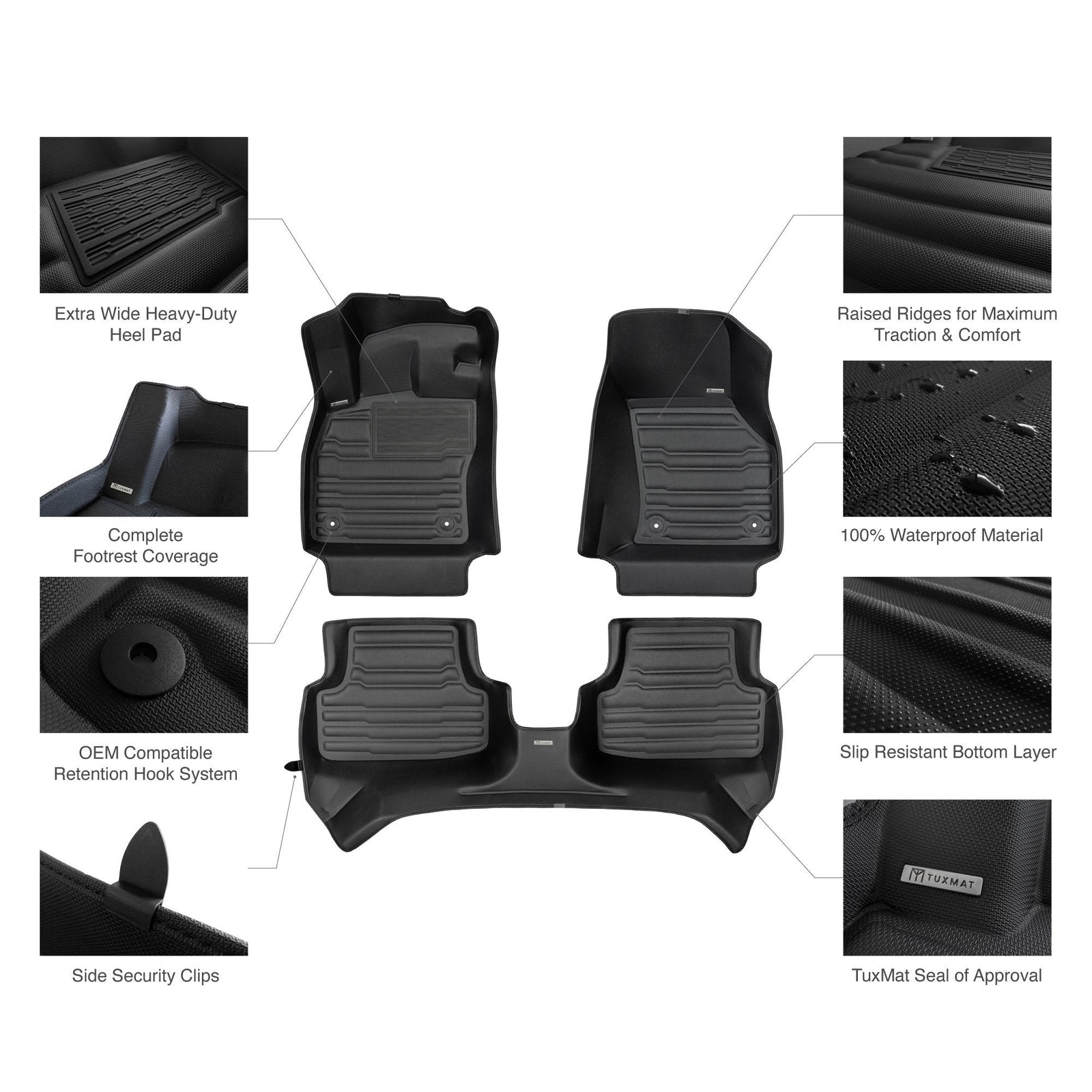 TuxMat Floor Liners (Front & Rear) | Toyota RAV4 & RAV4 Hybrid (2013-2021)