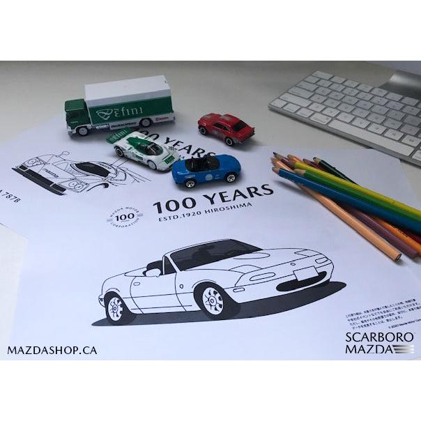 Mazda 100th Anniversary Printable Colouring Sheets!