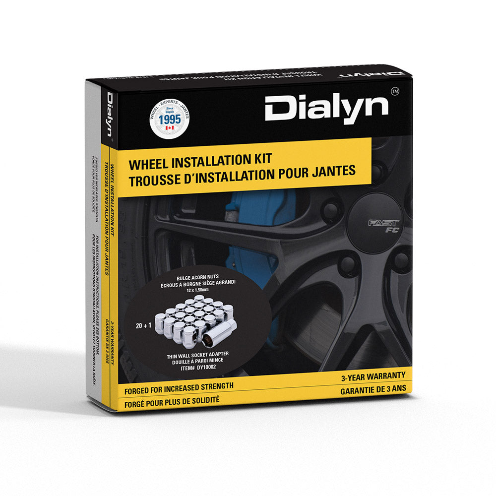 Wheel Nut Set (20+1 pcs) — Acorn in Chrome (21mm) | Dialyn