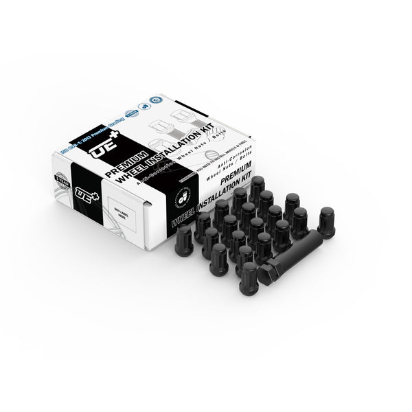 Wheel Nut Set (20+1 pcs) — 6-Spline in Gloss Black (19/21mm) | OE+