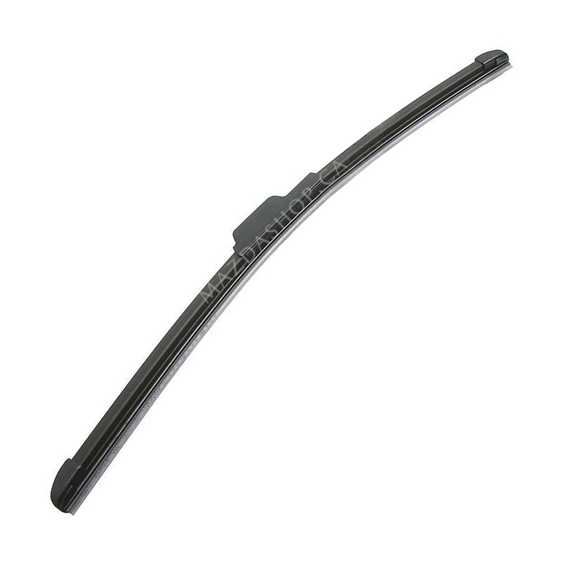 Black car wiper blade on a white background