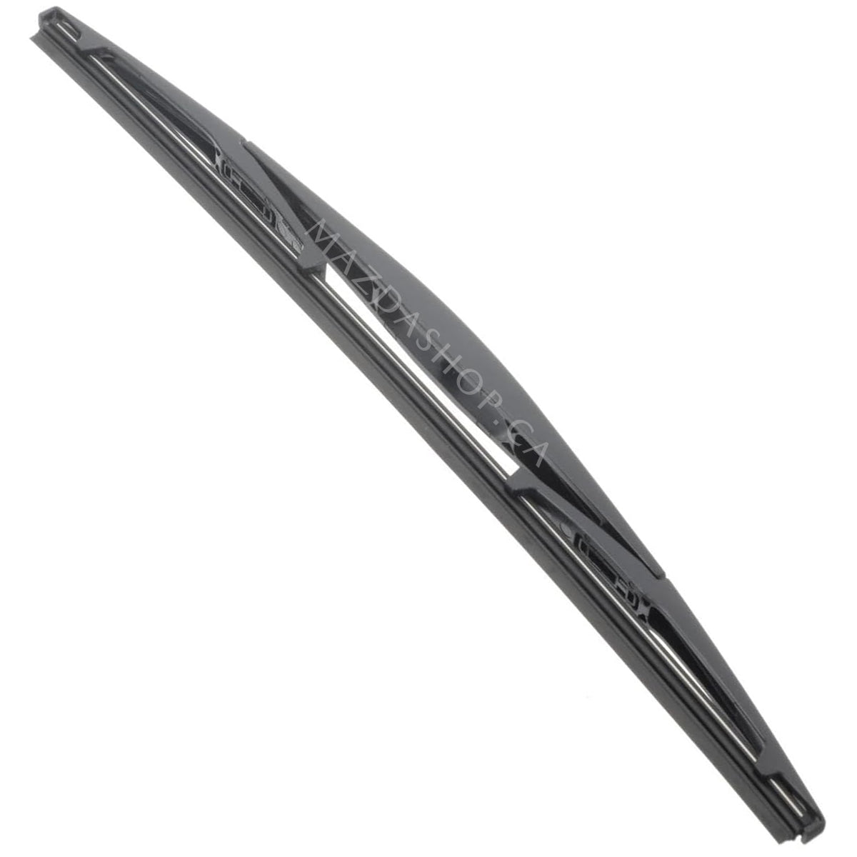 Black car wiper blade on a white background