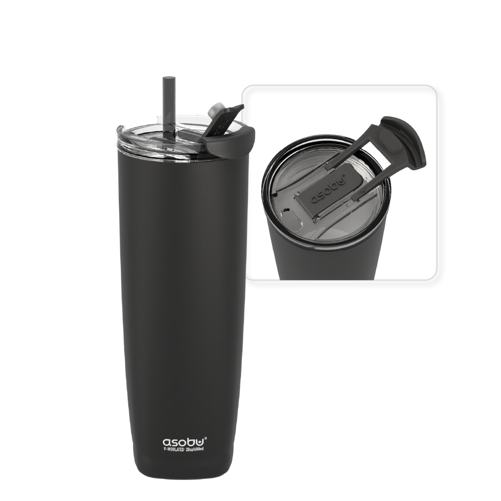 PREORDER Mazda × Asobu Aqualina Tumbler with Built-In Straw in Black