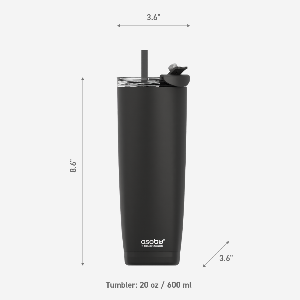 PREORDER Mazda × Asobu Aqualina Tumbler with Built-In Straw in Black