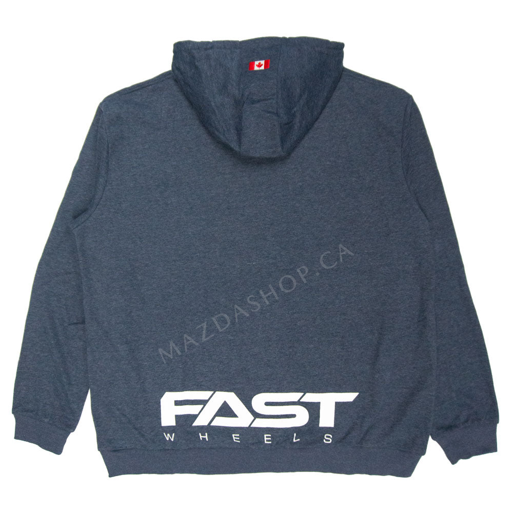 Fast Wheels Full-Zip Hoodie (Blue Heather)