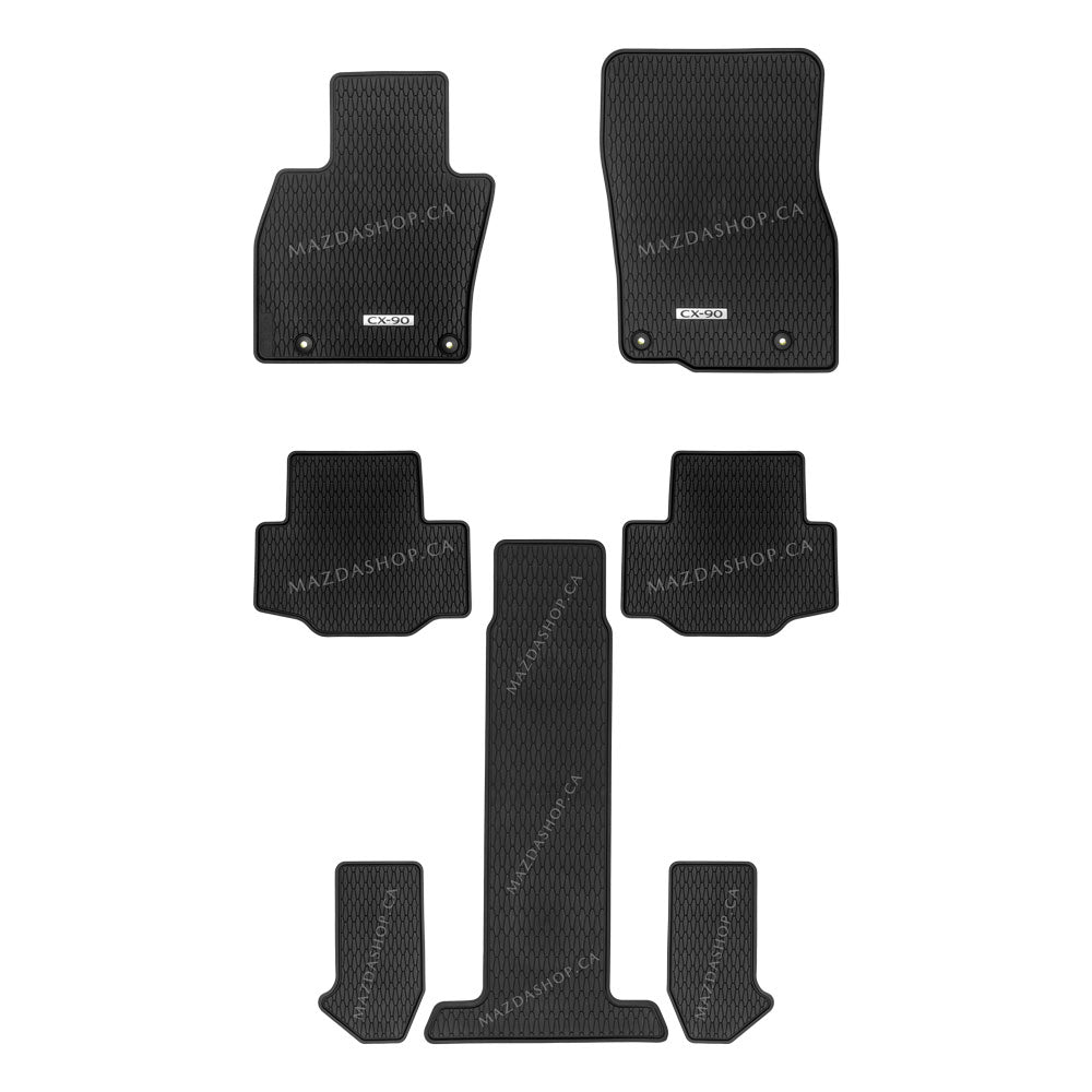 All-Weather Floor Mats (1st, 2nd & 3rd Rows) | Mazda CX-90 (2024)