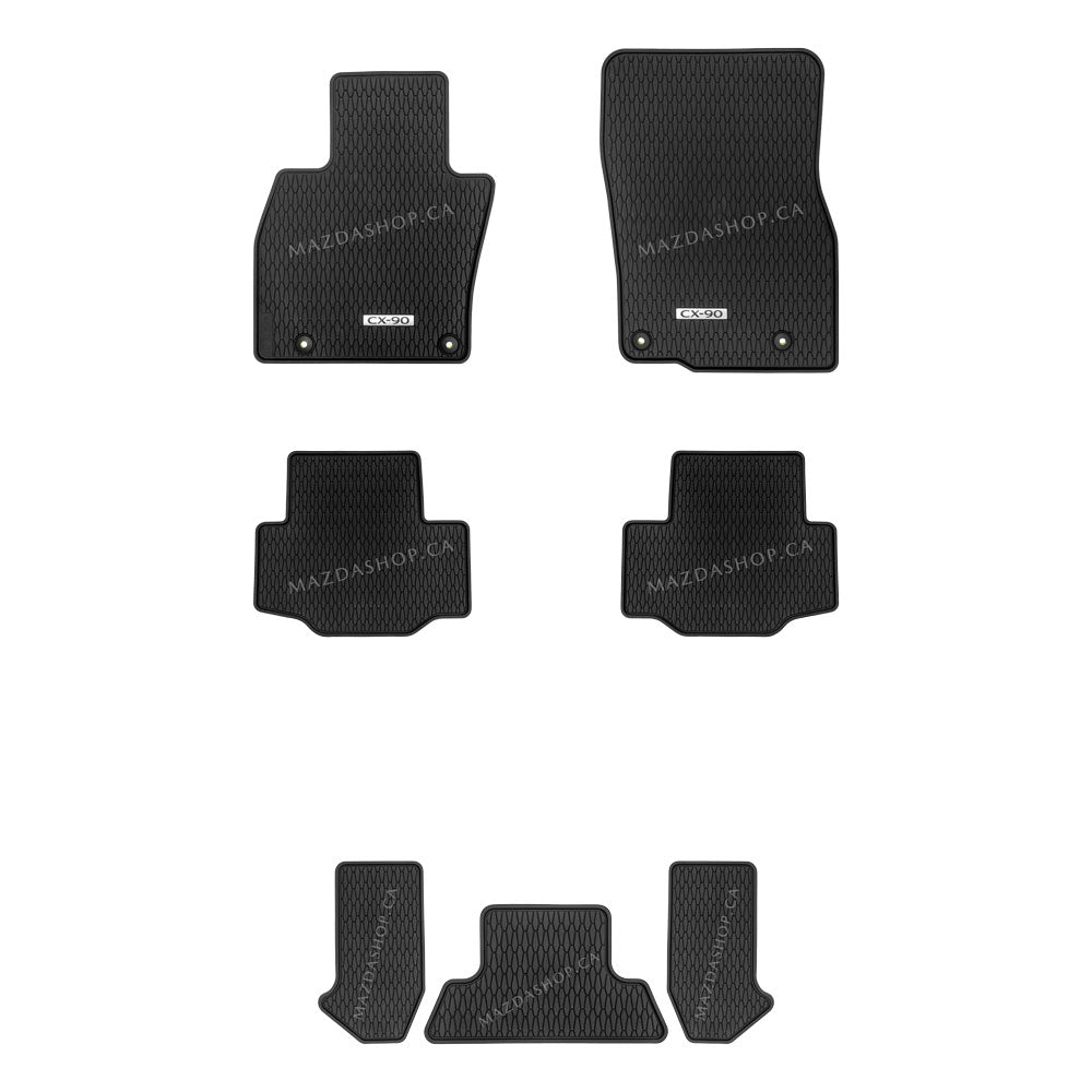 All-Weather Floor Mats (1st, 2nd & 3rd Rows) | Mazda CX-90 (2024-2025)