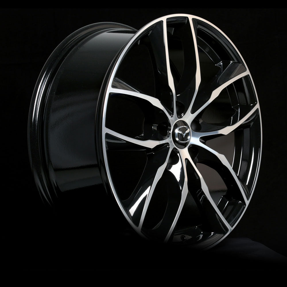 Mazda M011 Alloy Wheel (Gloss Black & Machined Face) — 16", 17", 18", 19" | Full Set of Four [BLEMISHED]