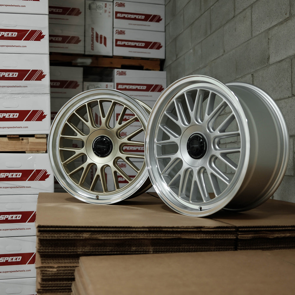 Superspeed FlowForm RF01 NEO Alloy Wheel (Machined Lip Gold) — 18", 19"