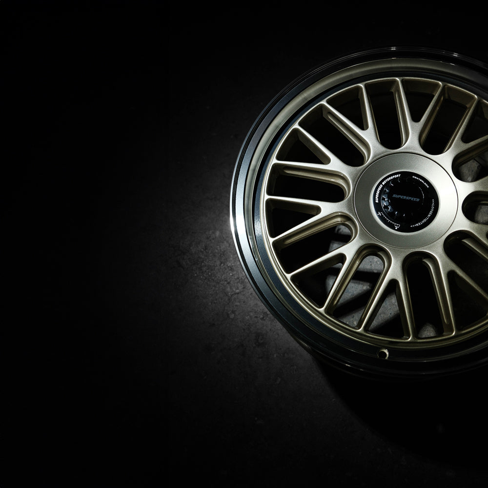 Superspeed FlowForm RF01 NEO Alloy Wheel (Machined Lip Gold) — 18", 19"