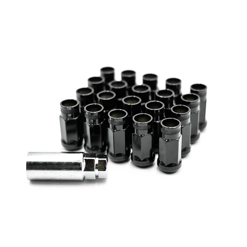 Superspeed Tuner Wheel Nut Set (20 pcs) in Black Chrome | 19 mm