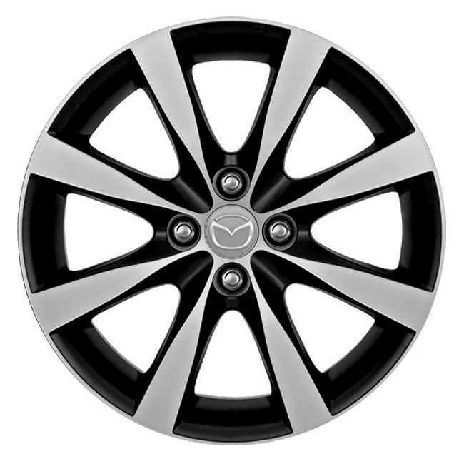 Mazda Genuine Accessory Wheel, Design 45B (Gloss Black w/ Machined Face) - 16" | Mazda2 (2011-2014)