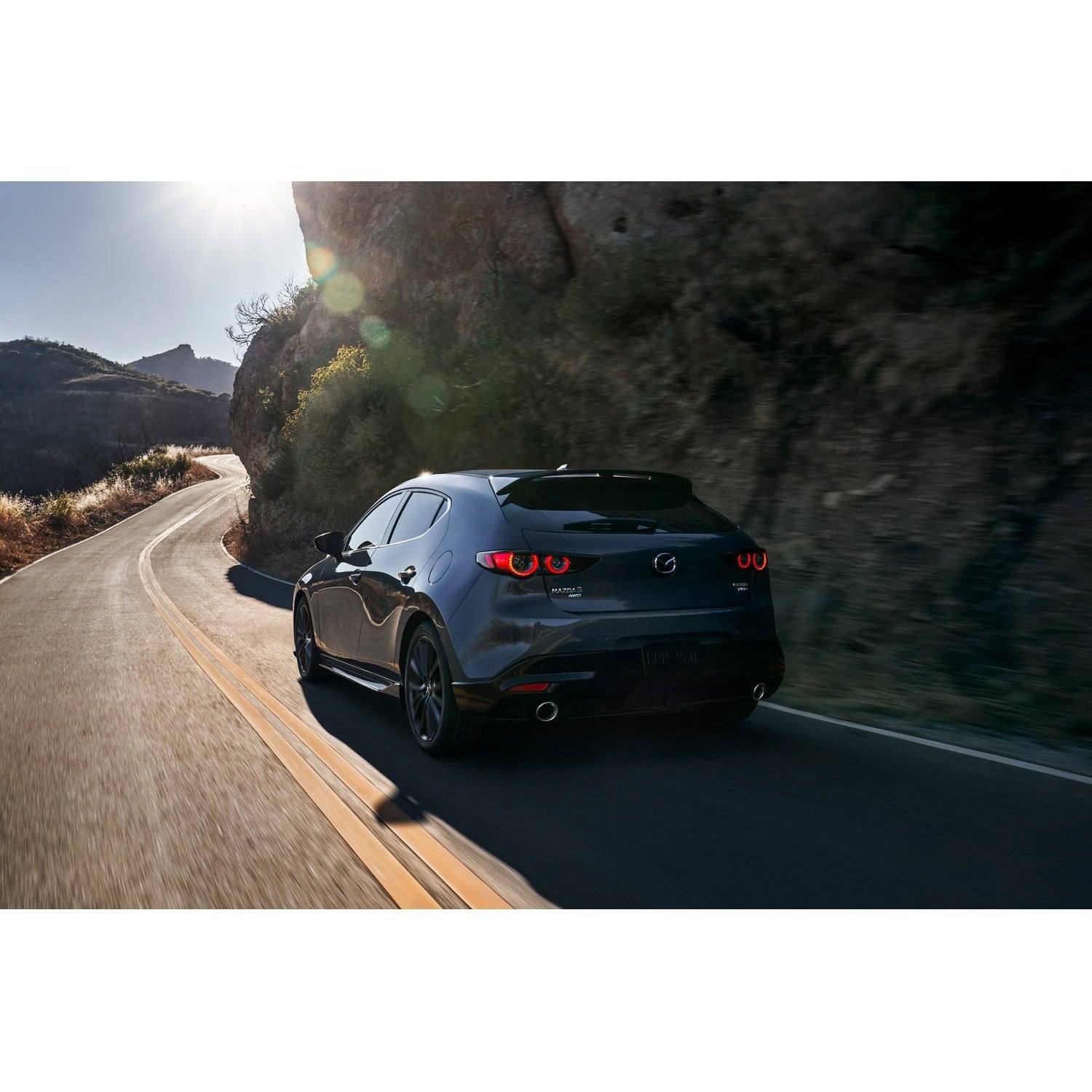 Aero Kit - Rear Under Spoiler (Brilliant Black) | Mazda3 Hatchback (2019-2022)