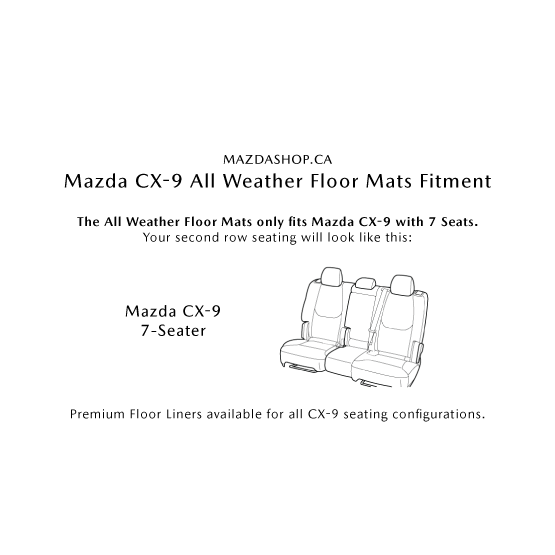 All Weather Floor Mats 1st 2nd 3rd Rows Mazda CX 9 2016