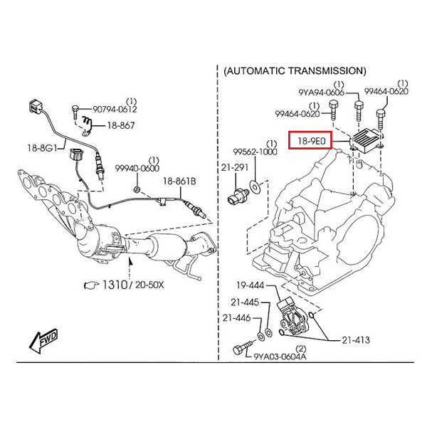 Automatic Transmission Control Module Mazda3 Sedan & Hatchback (2006