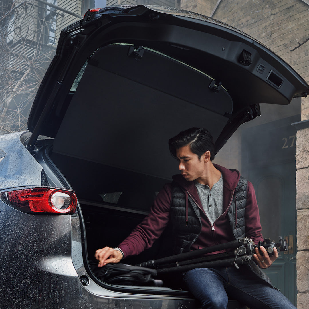 thumbnail image 2 of Tesmirror Retractable Cargo Cover For Mazda CX-50 2023-2025 - Leather Trunk Security Shade 2 of 4