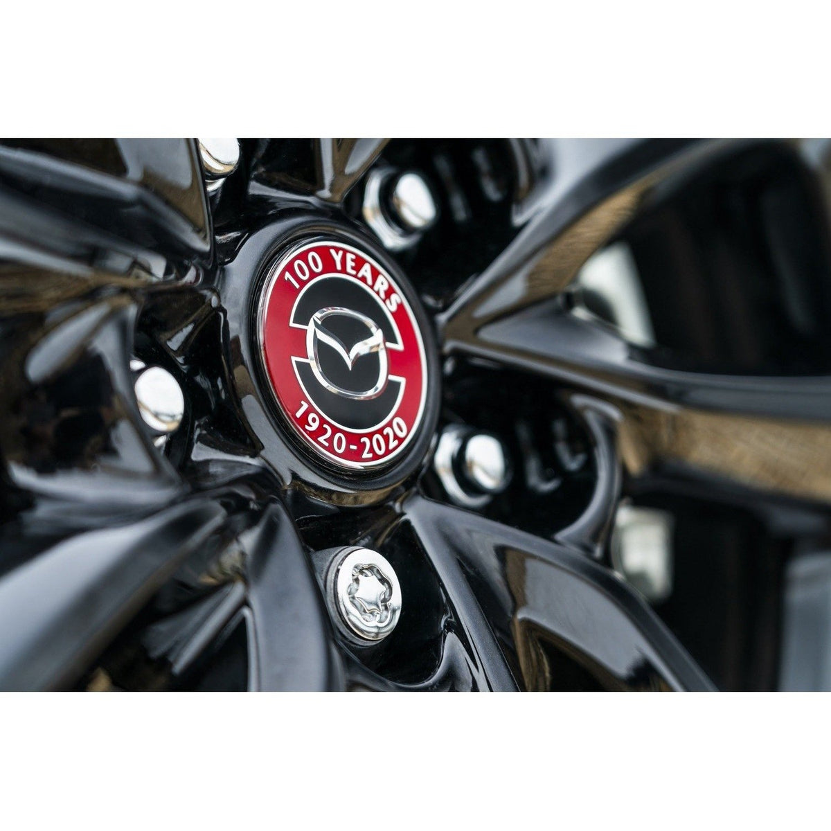 Mazda OEM 100th Anniversary Centre Cap (Gloss Black & Red)