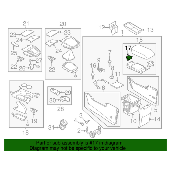 Center Console Latch Lock Replacement For Mazda CX-5 2013-2017 - KA0G-64-45Y-02 - Easy Install