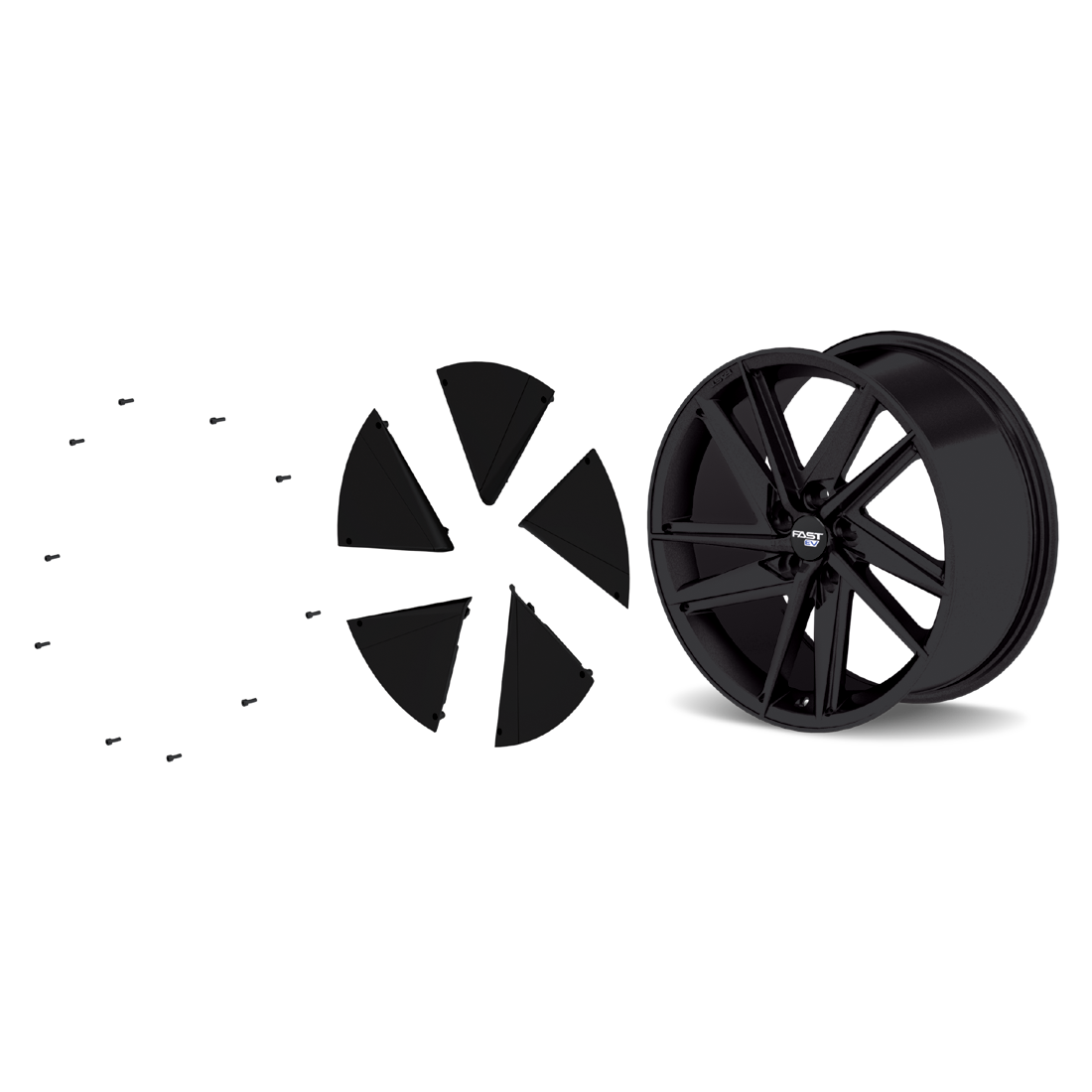 FastEV EV01(+) Alloy Wheel (Satin Black) — 16", 17", 18", 19", 20"