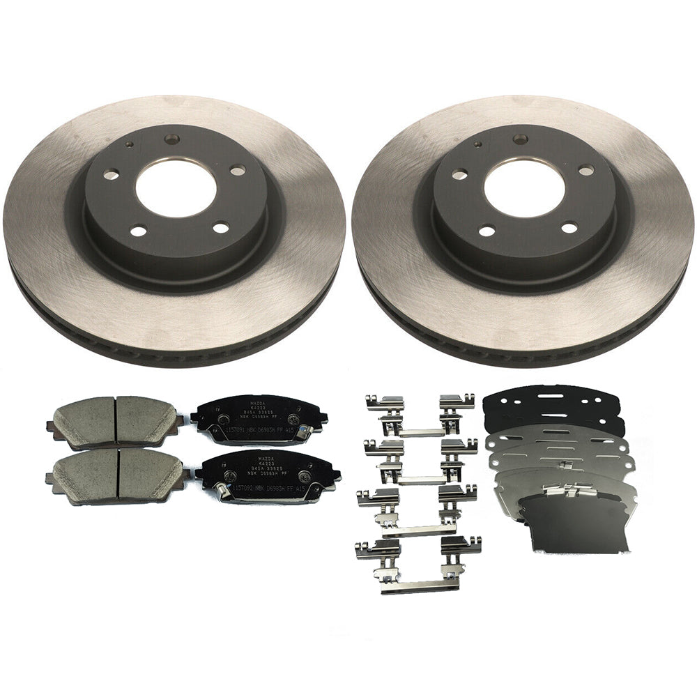 Brake Package, Front: Pads, Rotors & Attachment Kit | Mazda3 Sedan &  Hatchback (2014-2016)