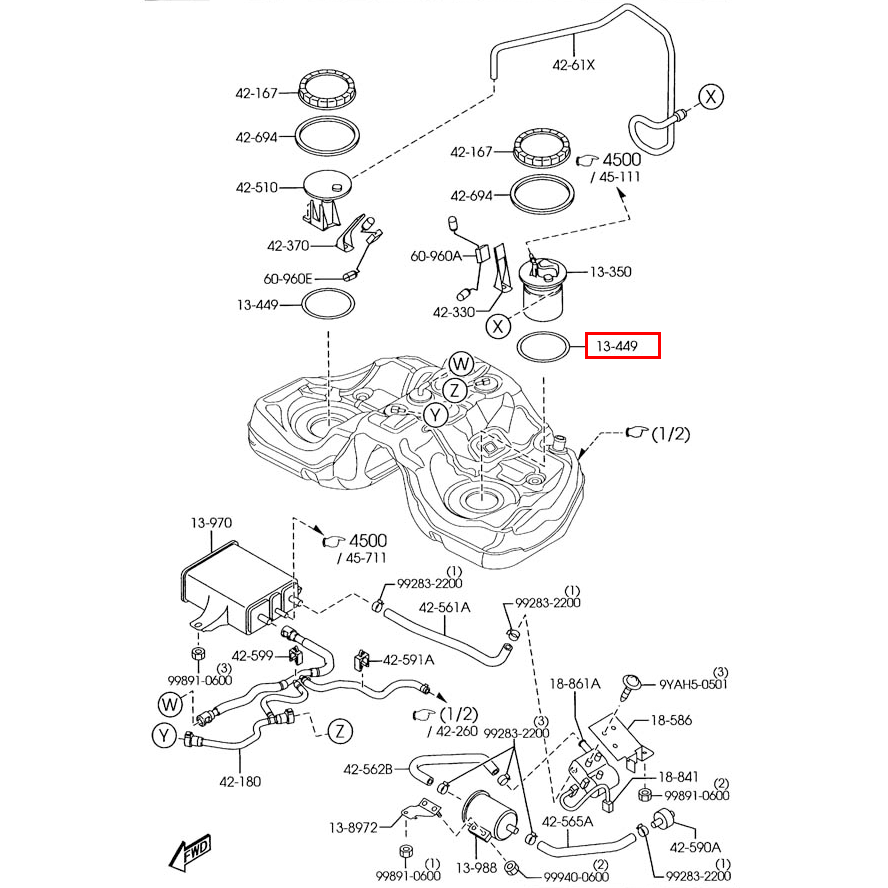 Fuel Pump Gasket Seal | Mazda RX-8 (2004-2008)