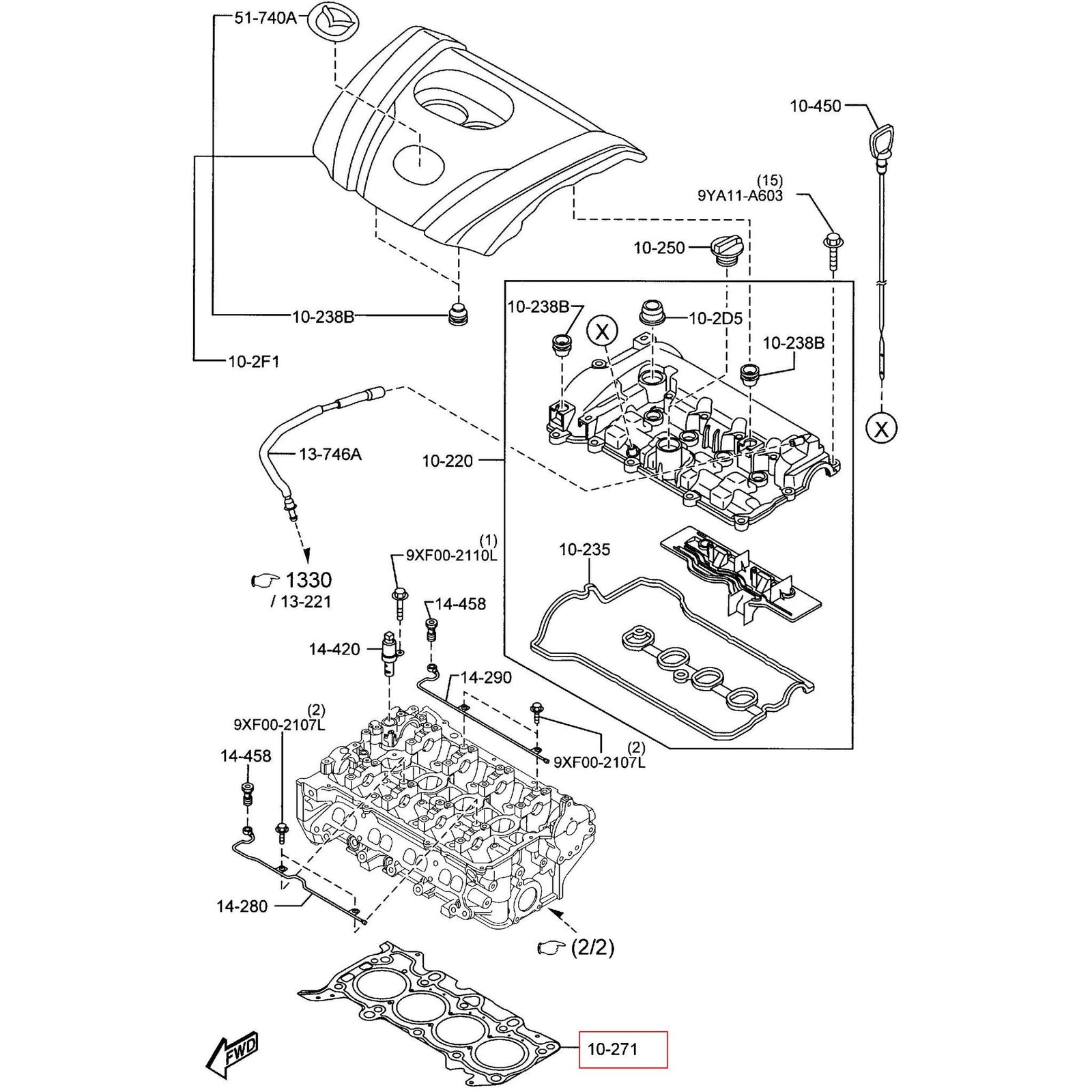 Gasket - Engine Cylinder Head Gasket | Mazda3 Sedan & Hatchback (2012-2017)