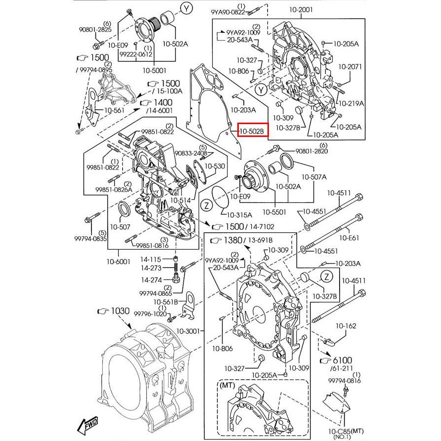 Gasket (Lower) - Engine Timing Cover Gasket | Mazda RX-8 (2004-2008)