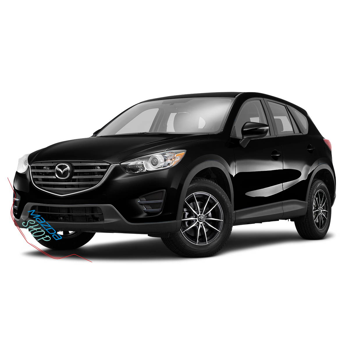 Mazda M010 Alloy Rims (Gloss Black with Machined Face) - 16"/17"