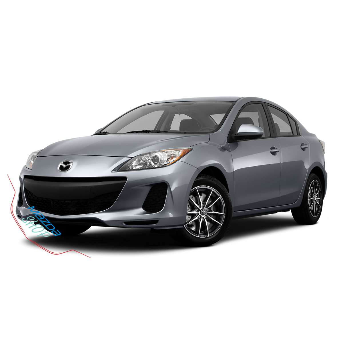 Mazda M010 Alloy Rims (Gloss Black with Machined Face) - 16"/17"