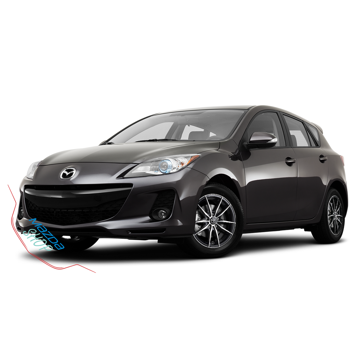 Mazda M010 Alloy Rims (Gloss Black with Machined Face) - 16"/17"