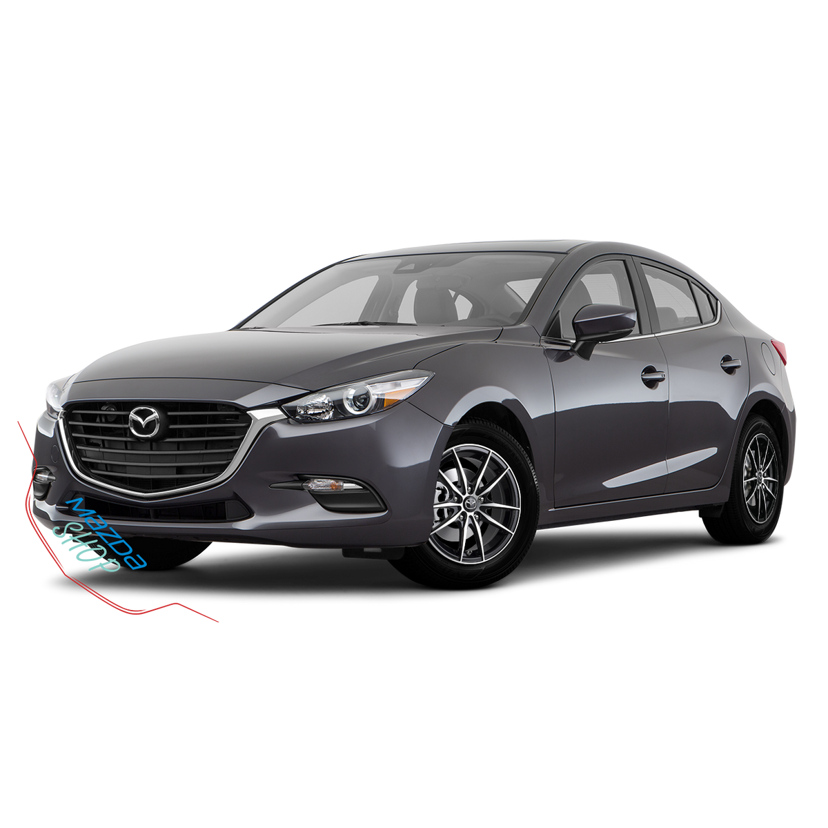 Mazda M010 Alloy Rims (Gloss Black with Machined Face) - 16"/17"