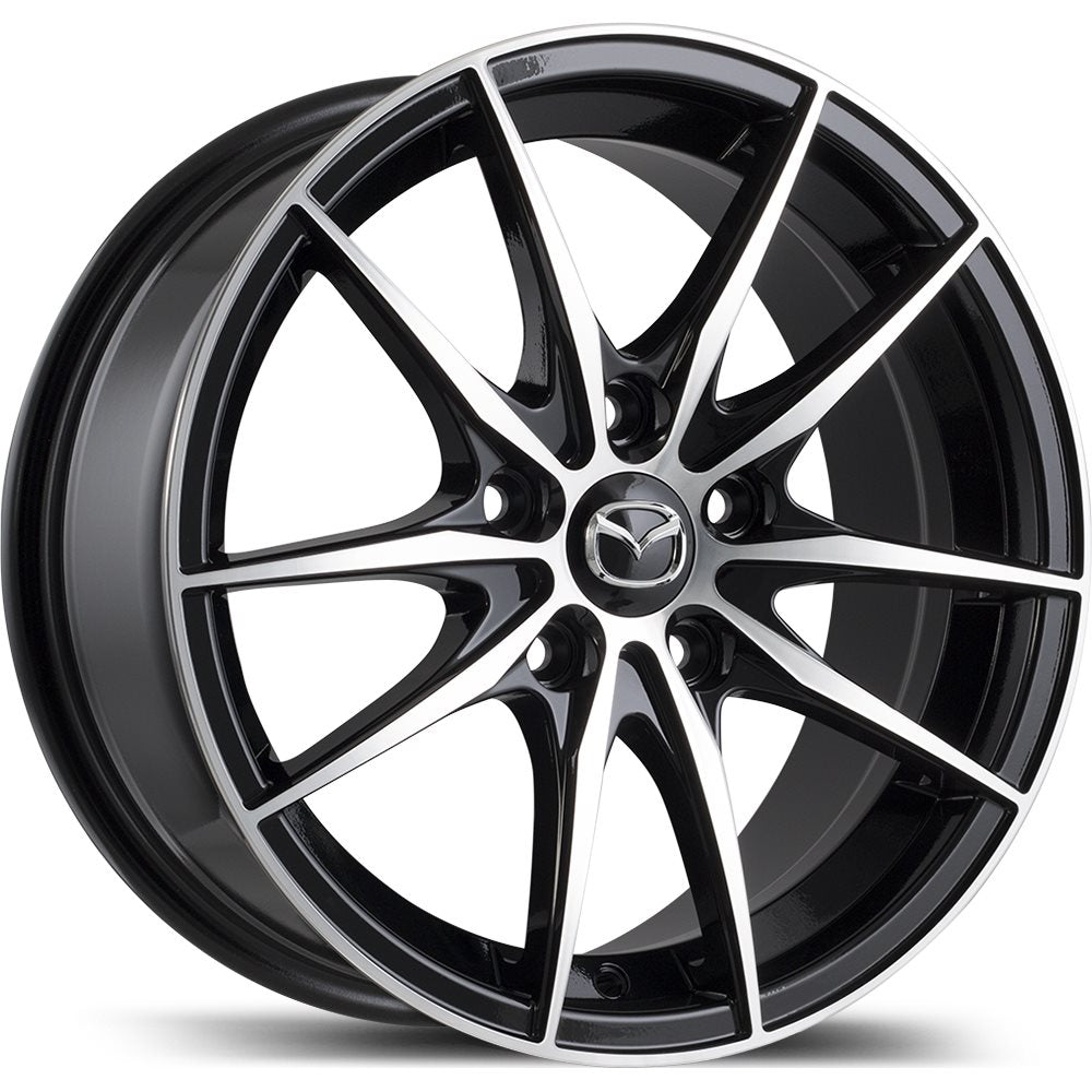 Mazda M010 Alloy Rims (Gloss Black with Machined Face) - 16"/17"