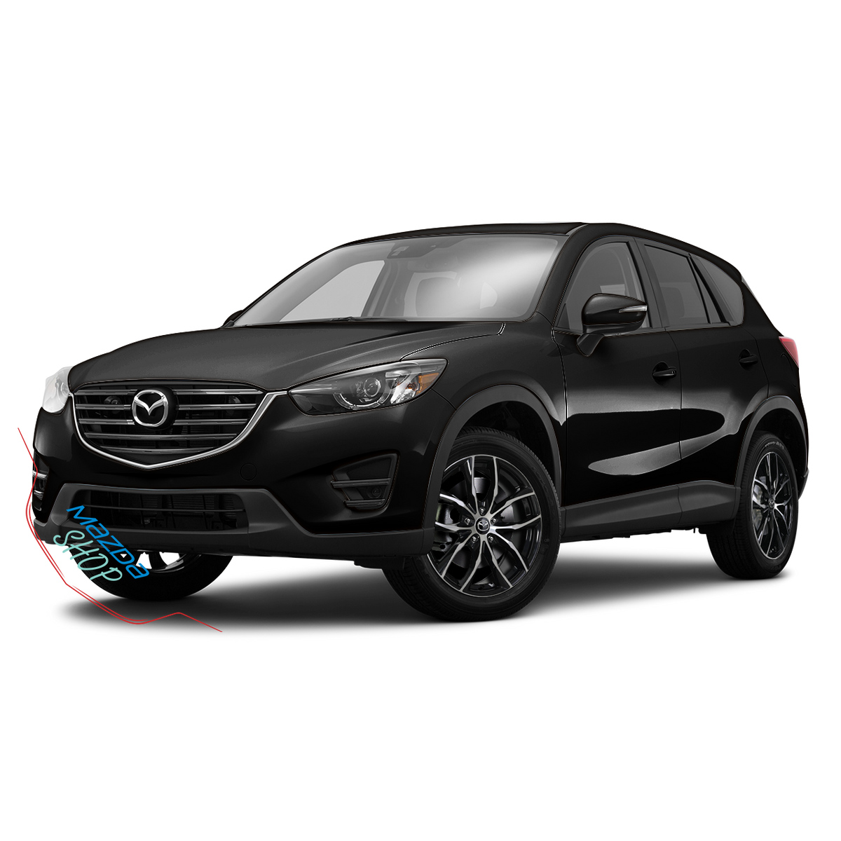 Mazda M011 Alloy Wheel (Gloss Black & Machined Face) - 18"