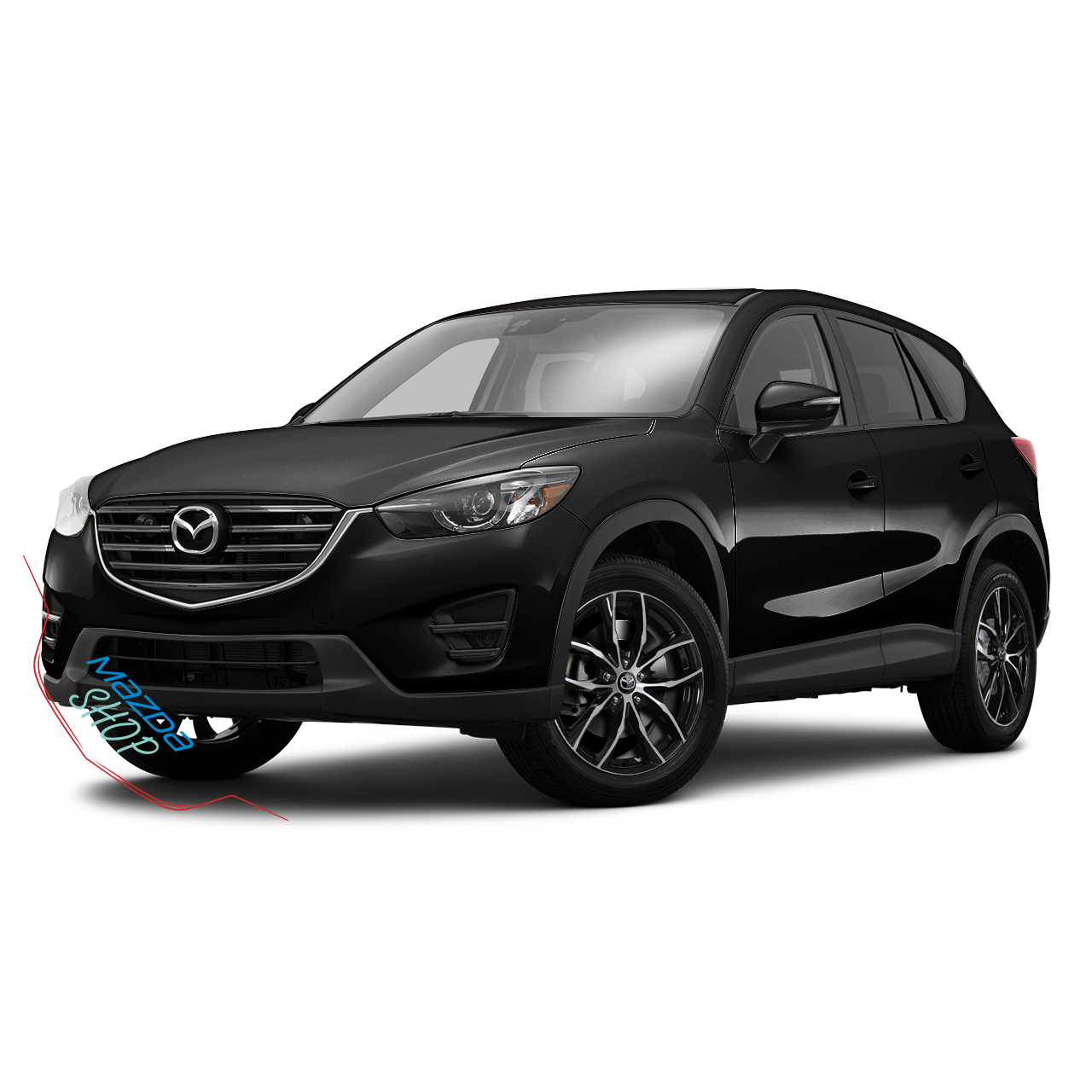 Mazda M011 Alloy Wheel (Gloss Black & Machined Face) - 18"