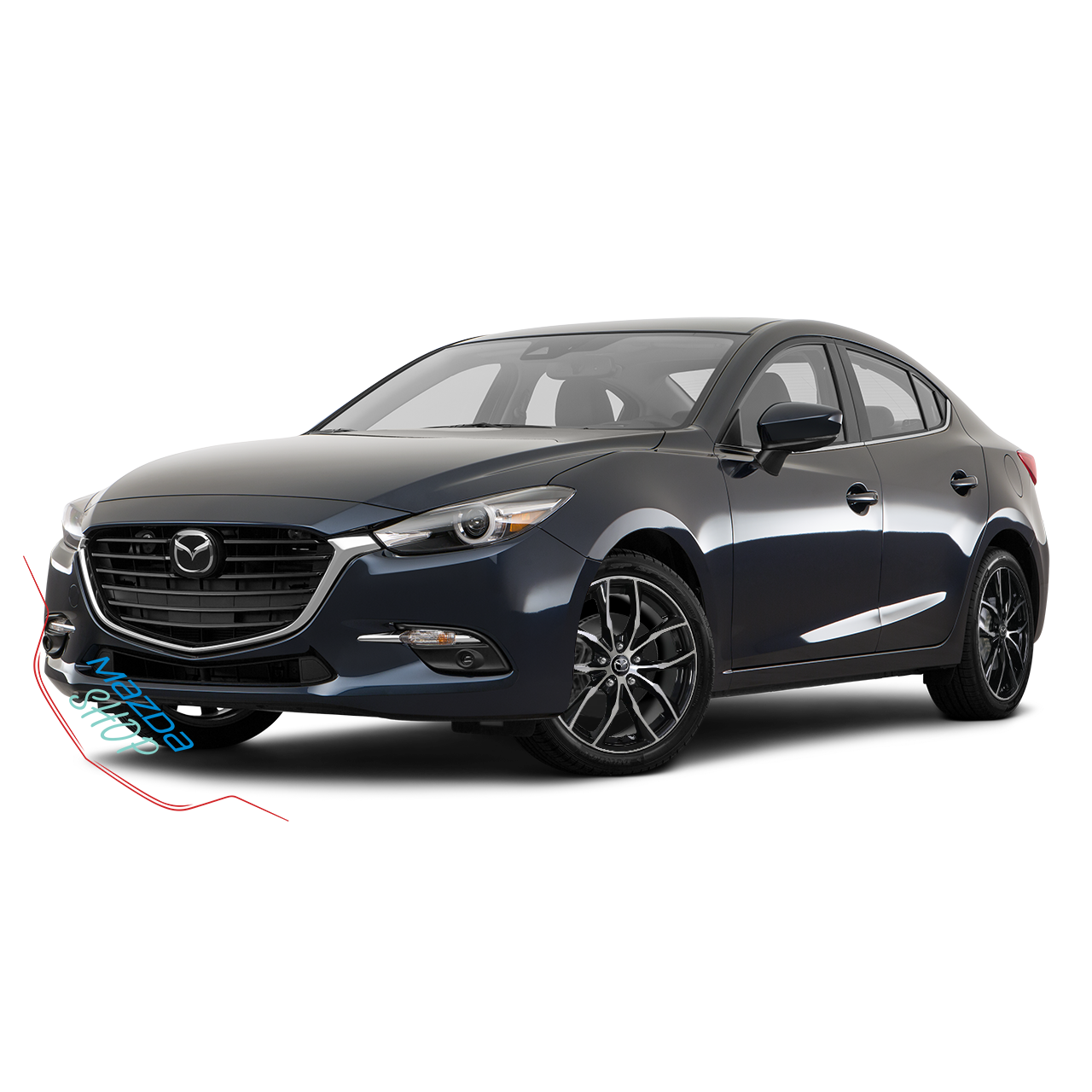 Mazda M011 Alloy Wheel (Gloss Black & Machined Face) - 18"