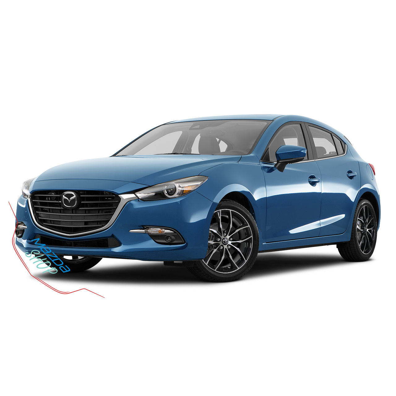 Mazda M011 Alloy Wheel (Gloss Black & Machined Face) - 18"