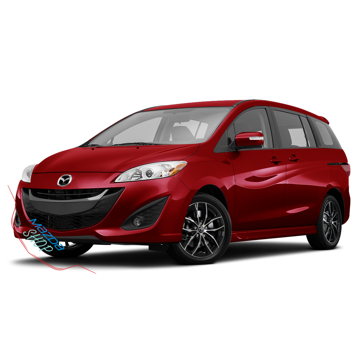 Mazda M011 Alloy Wheel (Gloss Black & Machined Face) - 18"