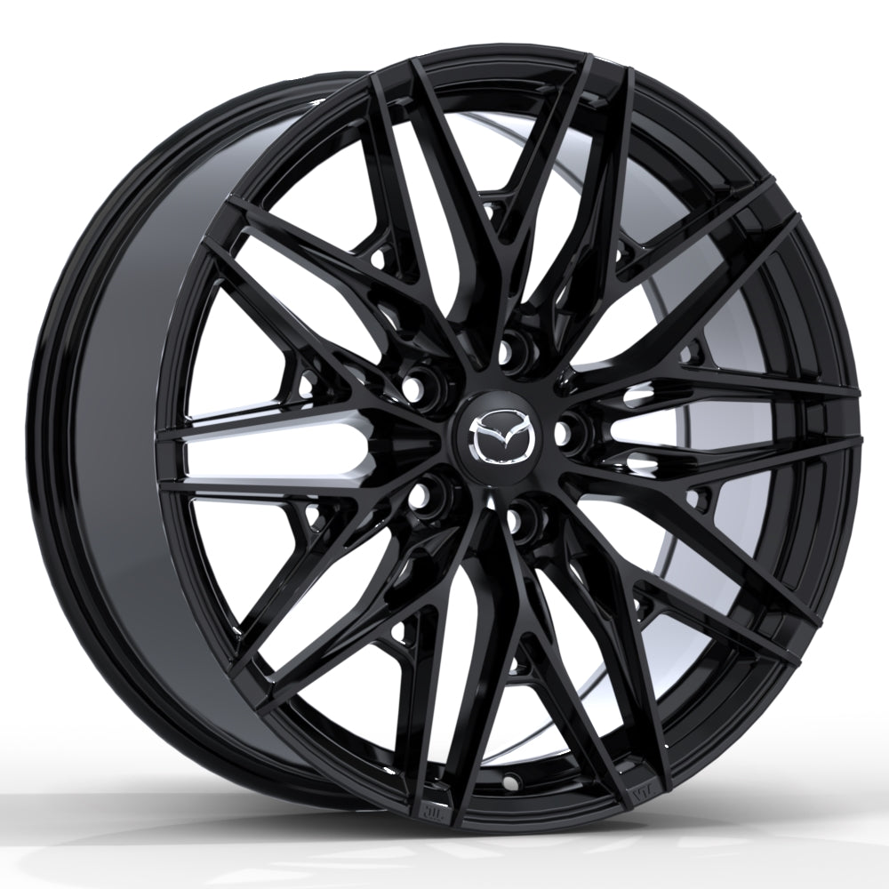 Mazda M016 Alloy Wheel (Metallic Black) — 18", 19", 21"